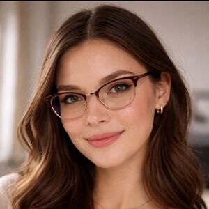 Vogue Brown and Gold Eyeglasses